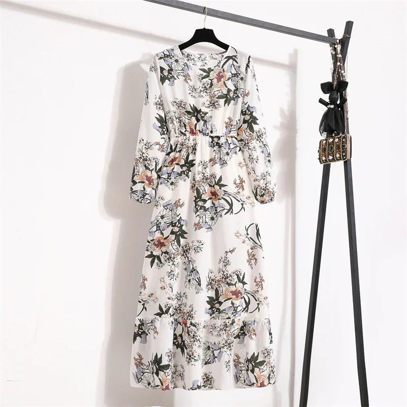 Variant image for Dalia | Vestito Lungo Elegante Floreale per Estate-17
