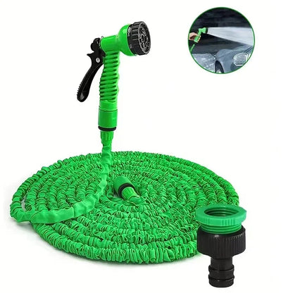 Flexibele Tuinslang Rekbaar 7,5m 15m 30m 60m 7-Functies Spuitpistool Lichtgewicht Automatisch Inkrimpen Tuin Auto Wassen Groen Zwart