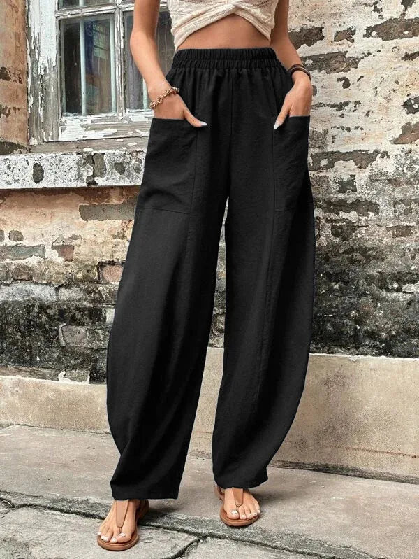 Vrouwelijke Broek Stijlvol Comfortabel Modieus Model