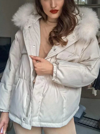 Nepbontjas Vrouwenjas Warm Raccoon Stijl