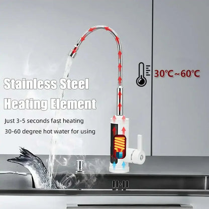 Elektrische Warmwaterkraan 3000W met Directe Doorstroomverwarming