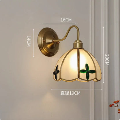 Wandlamp Tiffany Gebrandschilderd Glas Koper E27 Slaapkamer Woonkamer Gang Retro Vintage Wandverlichting Sfeerverlichting Klassiek