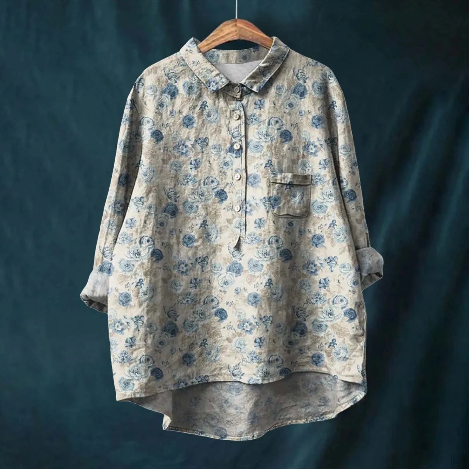 Vrouwelijke Bloemen Blouse van 100% Katoen - StudioMarella