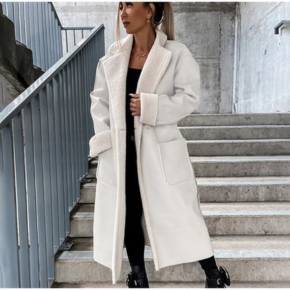 Leren Jas Bontkraag Warme Winterjas voor Dames