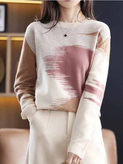 Dames Trui Kasjmier Zacht Tie-Dye Kleur