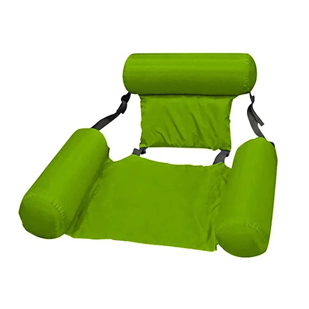 Opblaasbare Waterstoel met Rugleuning – Drijvende Zwembadstoel Mesh Design 100x120 cm Zwembadfauteuil