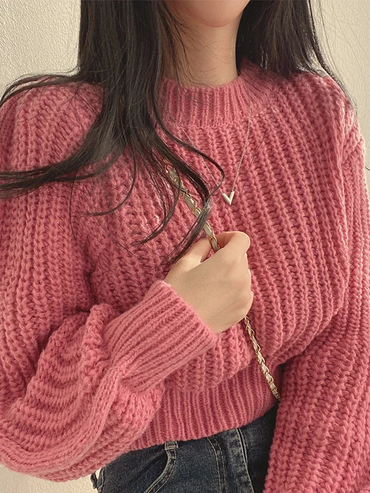 Dikke Gebreide Oversized Trui voor Vrouw