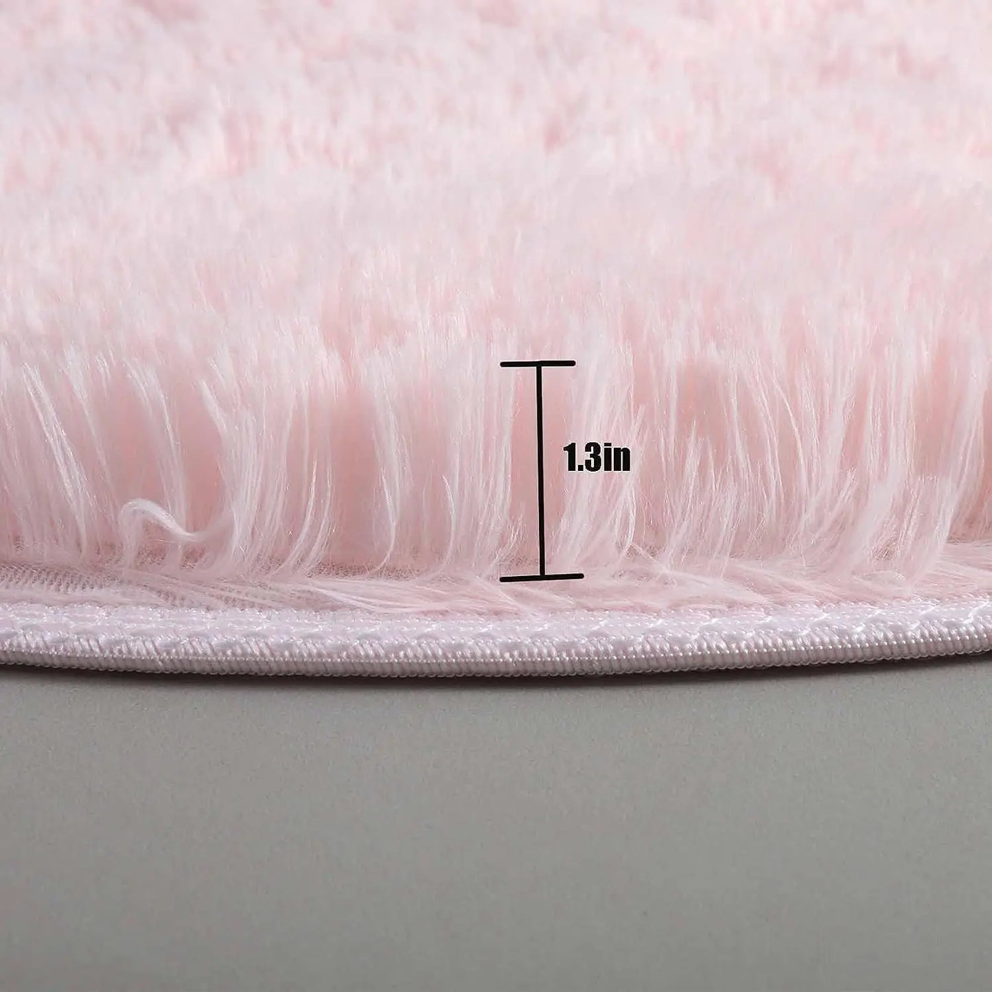 Vloerkleed Kinderkamer Rond Fluffy Zacht 160cm Shaggy Tapijt