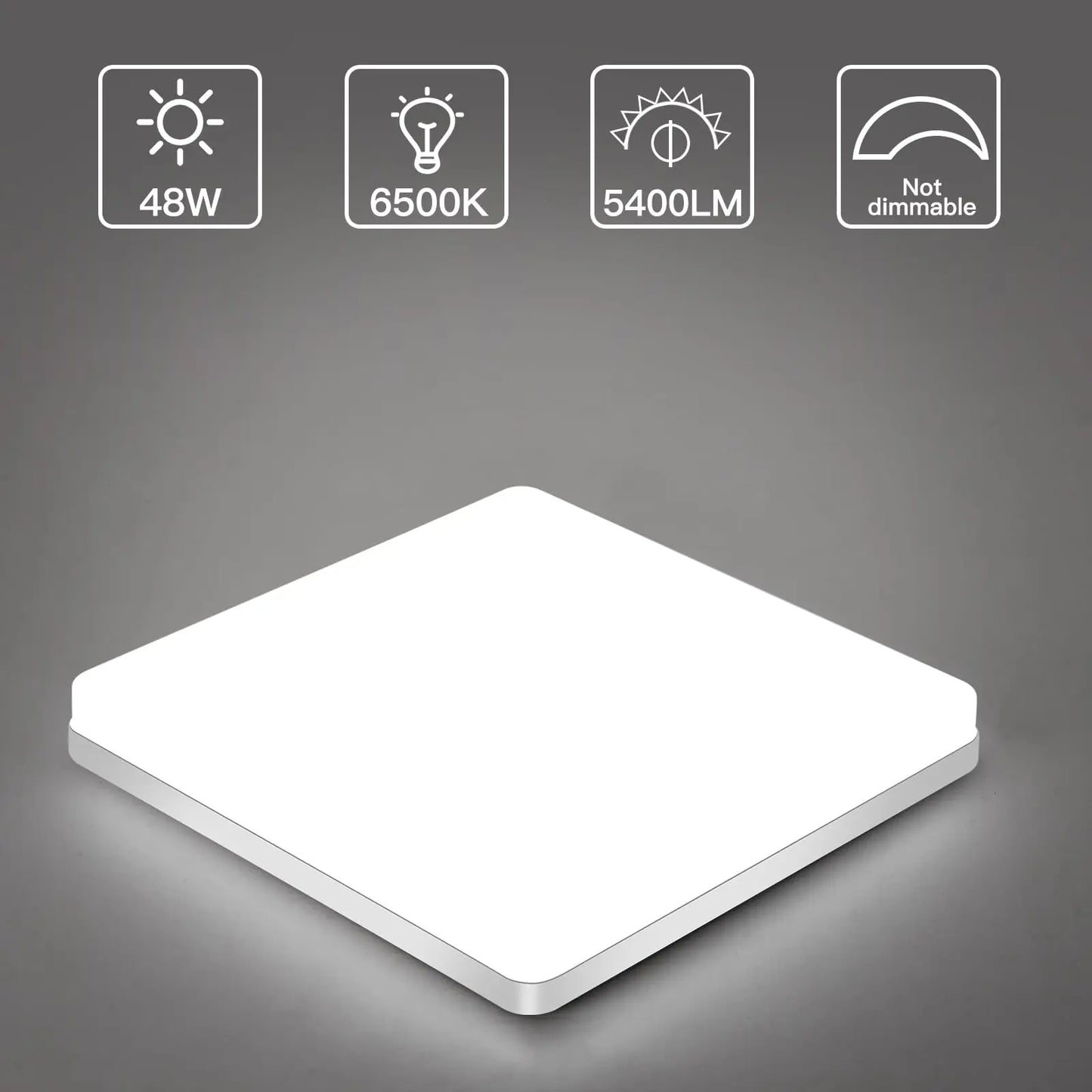 Badkamerlamp Plafond LED Vierkant 48W 6500K IP44 5400LM