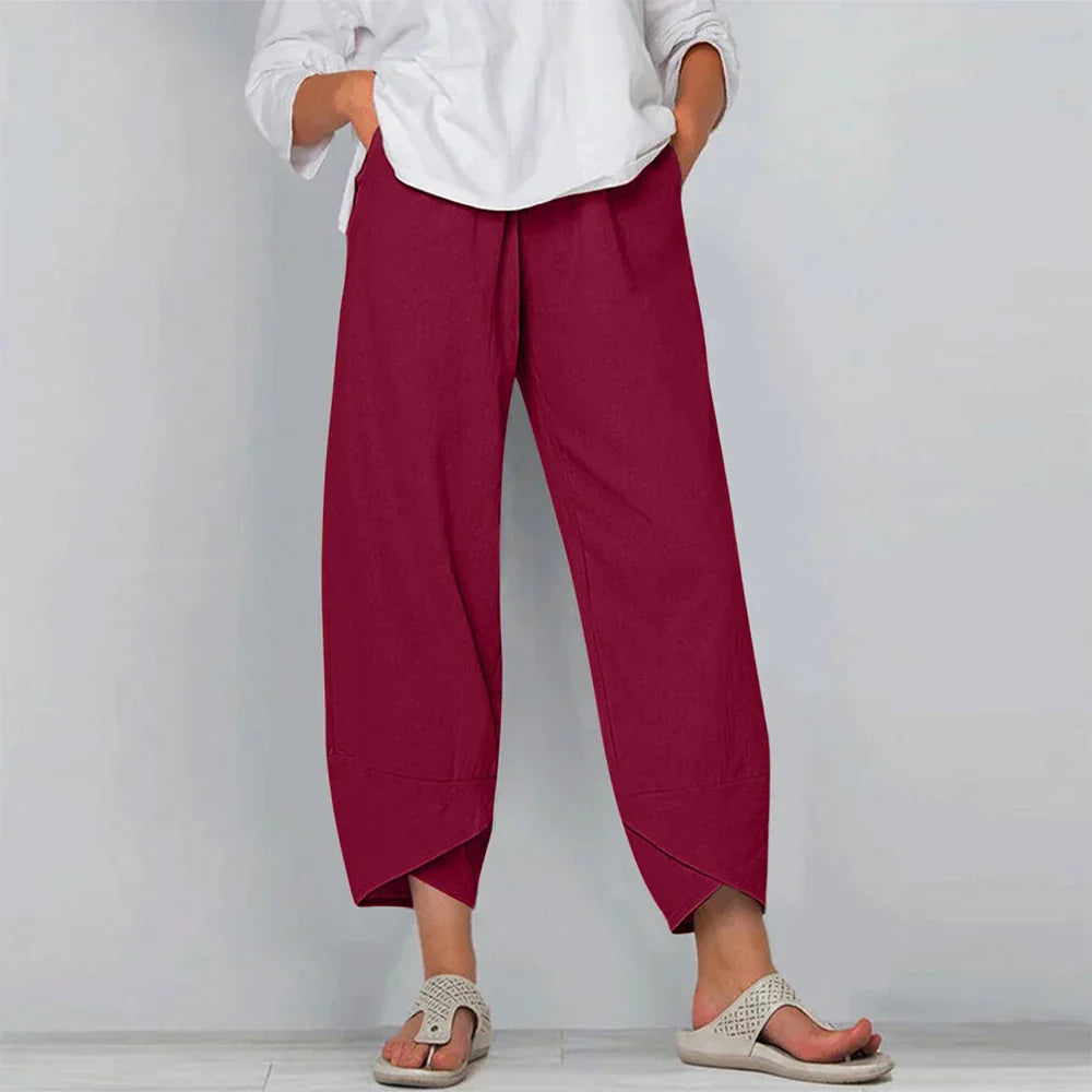 Linnen Broek Dames Zomer Luchtig Katoen Comfort