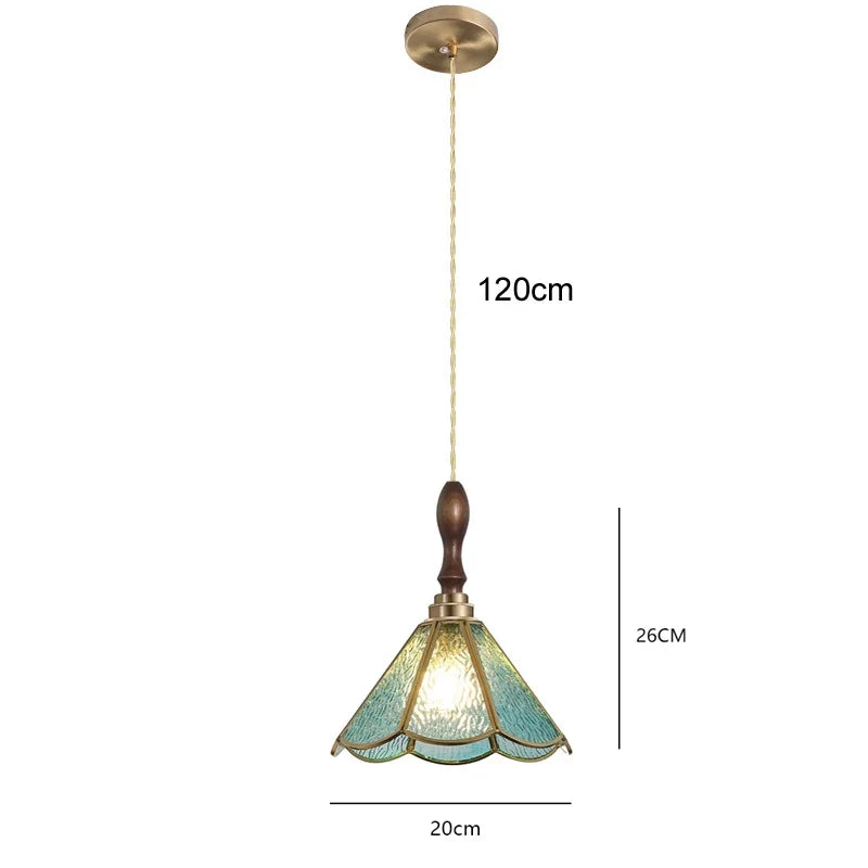 Hanglamp Tiffany Gebrandschilderd Glas Koper E27 Woonkamer Eetkamer Slaapkamer Vintage Retro Pendel Lamp Sfeerverlichting Keuken Gang