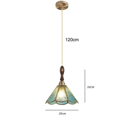 Hanglamp Tiffany Gebrandschilderd Glas Koper E27 Woonkamer Eetkamer Slaapkamer Vintage Retro Pendel Lamp Sfeerverlichting Keuken Gang