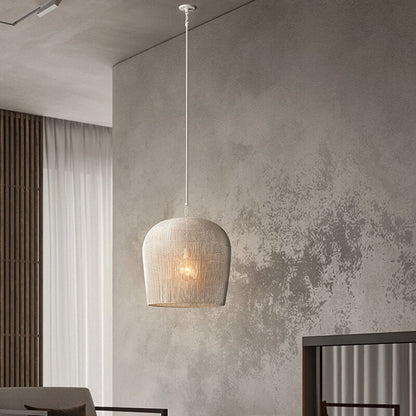 Japandi Rotan Hanglamp Handgeweven Wit Zwart Rond 31cm tot 61cm Eetkamer Woonkamer