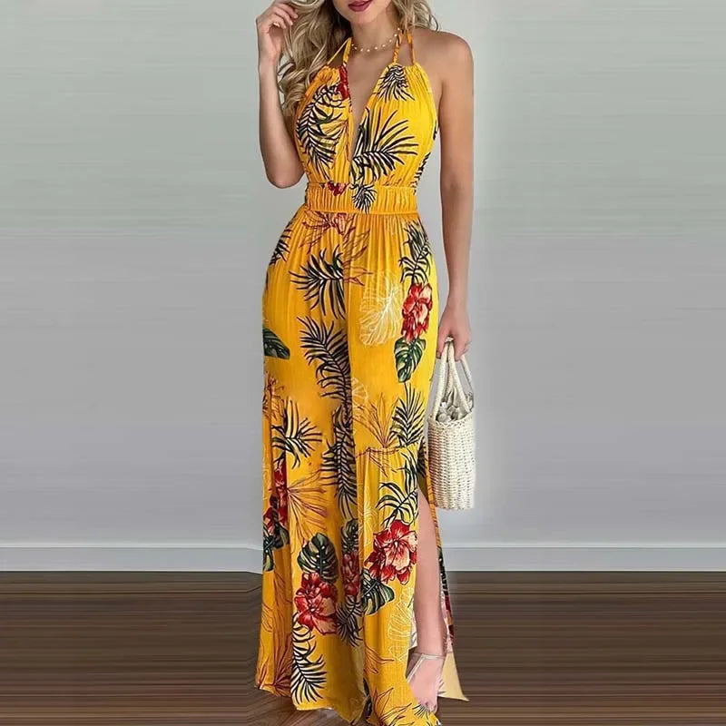Zomer Jumpsuit Zonder Rug Elegante Jurk voor Vrouw