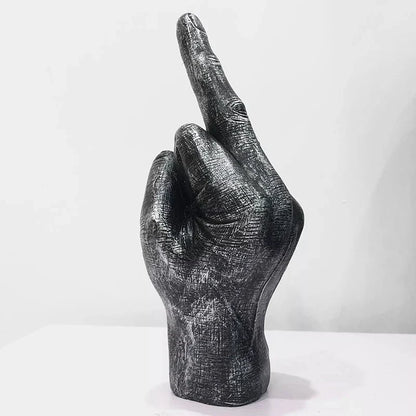 Beeldje Sculptuur Brutale Uitstraling Resin Decoratie Zwart 19cm Binnen Buiten