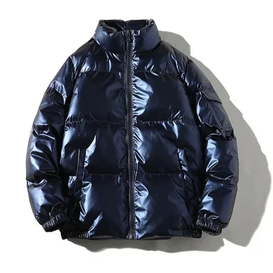 Winddichte Winterjas Heren Pufferjack Metallic Verwarmd