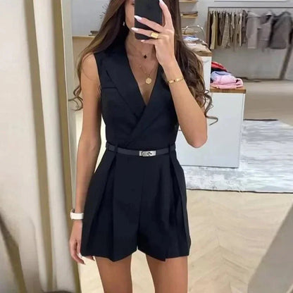 Dames Overall Zwart Elegante Jurkstijl
