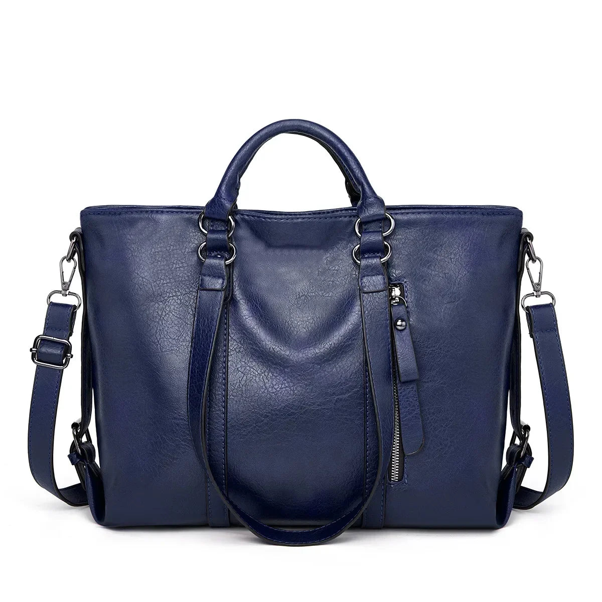 Leren Schoudertas Groot Dames Ruime Shopper Vintage Handtas Bruin Zwart Blauw Casual Dagelijks Werk Stijlvol