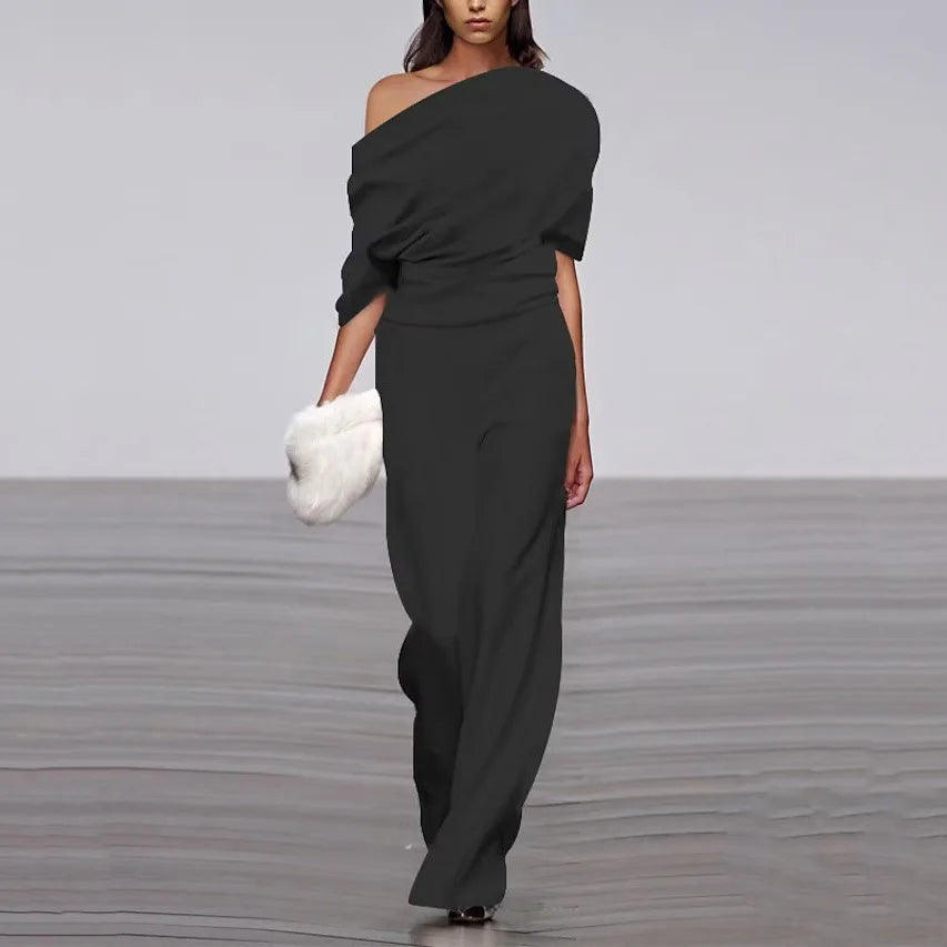 Een Mouw Jumpsuit Jurk Zomer Collectie