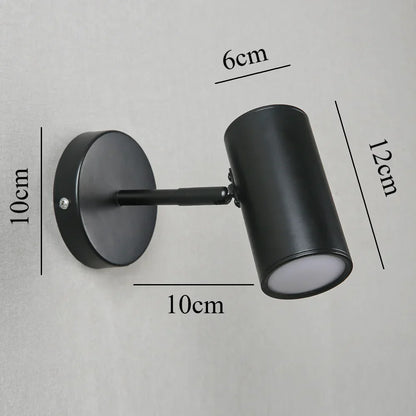 Wandspot LED Draaibaar Metaal Zwart Goud Geïntegreerd Slaapkamer Woonkamer Leeslamp Accentverlichting Modern Minimalistisch