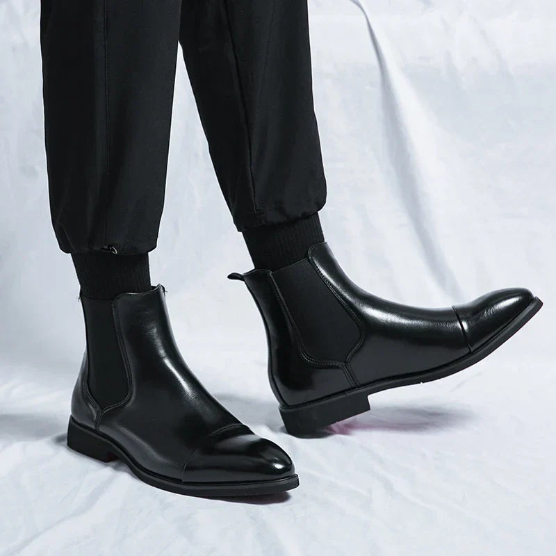 Heren Chelsea Boots Rode Zool – Stijlvolle Laarzen voor Mannen - StudioMarella