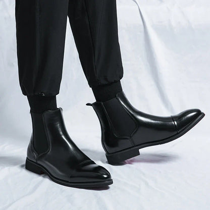 Heren Chelsea Boots Rode Zool – Stijlvolle Laarzen voor Mannen - StudioMarella