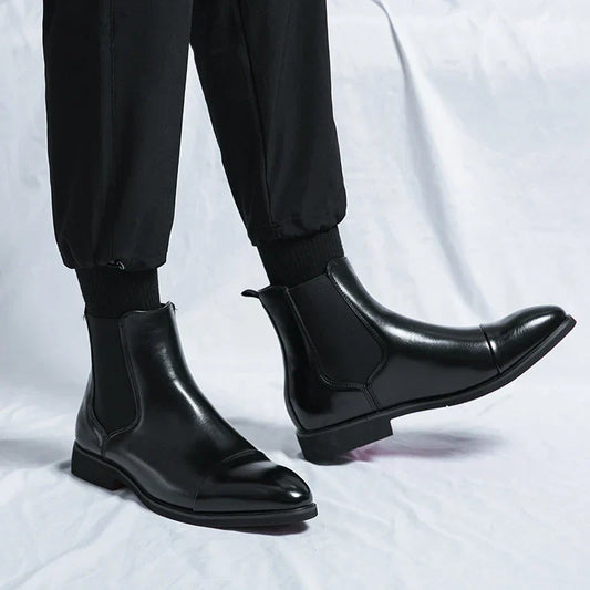 Heren Chelsea Boots Rode Zool – Stijlvolle Laarzen voor Mannen - StudioMarella