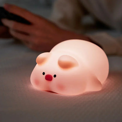 Nachtlampje Dieren LED Nachtverlichting Zacht Siliconen USB Oplaadbaar Timer Sfeerverlichting Kinderkamer