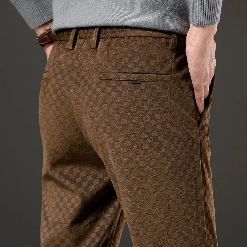 Heren Broeken Geruit Slimfit Stijlvol