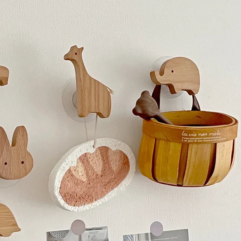 Wandhaken Hout Dieren Zelfklevend Kinderkamer Kapstokhaak Scandinavisch Design Kapstokhaakjes Muur Decoratie