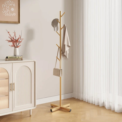 Staande Kapstok Metaal Zwart 167cm 8 Haken Slaapkamer Hal Vloerstaand Kledingrek Antislip Jassen Ophangsysteem Garderobe Standaard