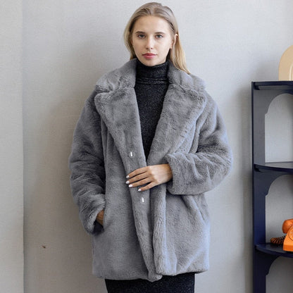 Dames Imitatiebontjas Warm en Stijlvol voor Herfst en Winter