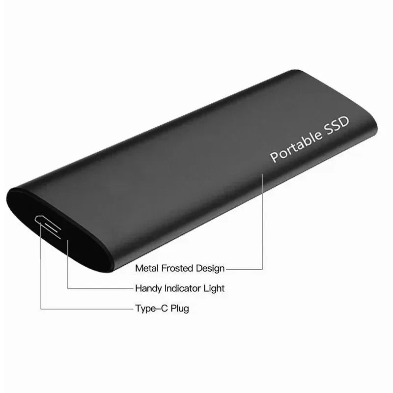 Externe SSD Harde Schijf 4TB USB-C Ultradun Draagbaar Opslagstation voor Laptop PC