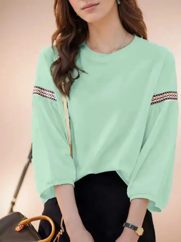 Zomerblouse Vrouwelijk Luchtig met Riemdetails