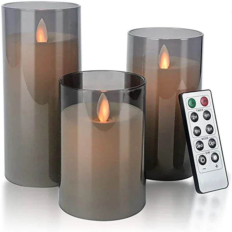 LED Kaarsen Set van 3 Stuks Vlamloze Kaarsen met Timer en Afstandsbediening Realistische Flikkering