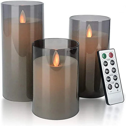 LED Kaarsen Set van 3 Stuks Vlamloze Kaarsen met Timer en Afstandsbediening Realistische Flikkering