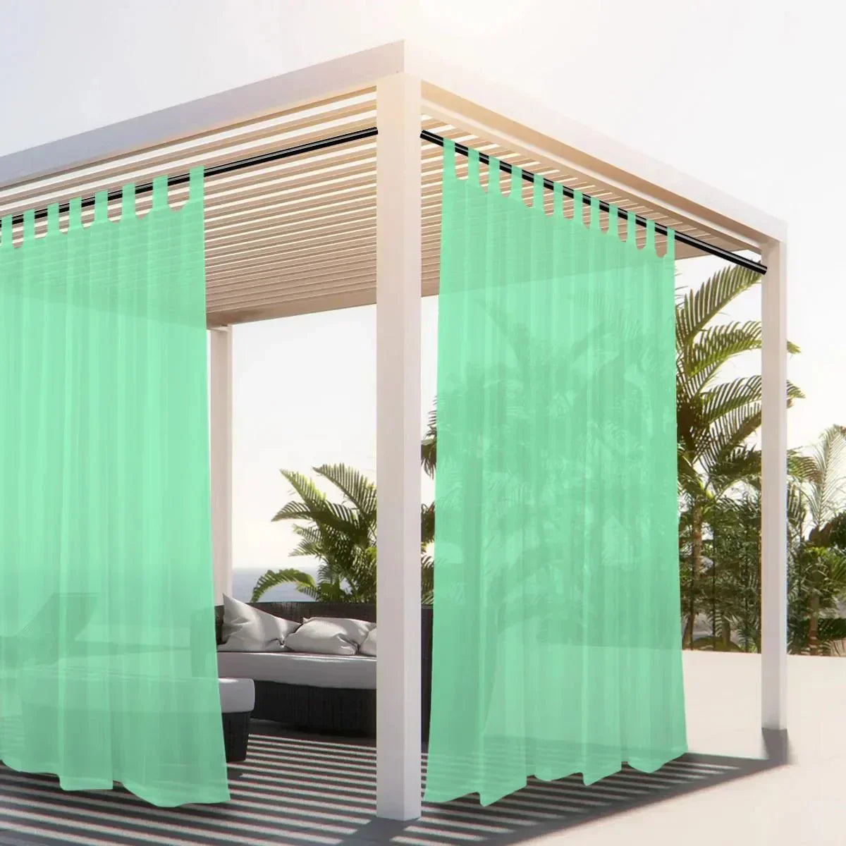 Waterafstotend Terrasgordijn – Lichtdoorlatende Privacybescherming voor Balkon & Pergola