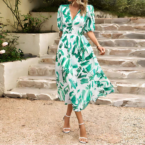 Zomerjurk Bloemenprint Elegant en Luchtig