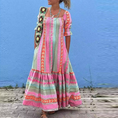 Vrouwen Zomerjurk Korte Mouw Stijlvol Jurkje - StudioMarella