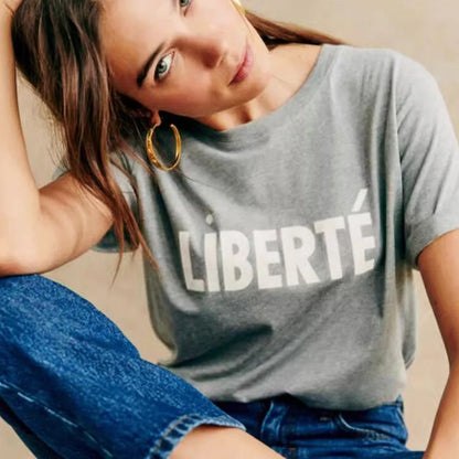 Vrouwen Zomer T-shirt met Chic Letters
