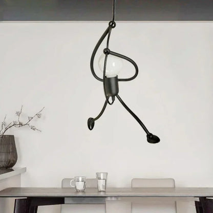 Unieke Wandlamp Klimmende Man — Industrieel Design Sculptuur — Scandinavische Wand Verlichting