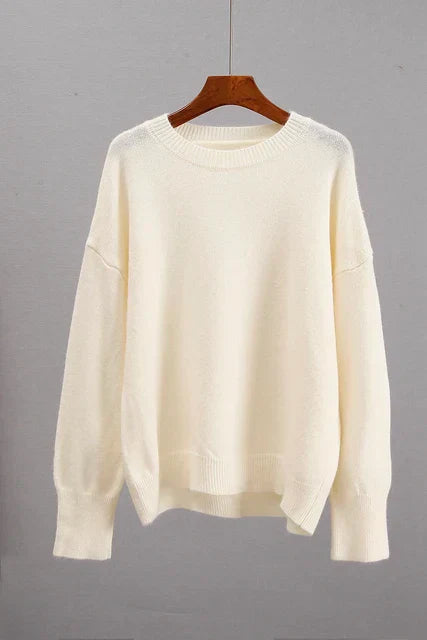 Dames Sweater Oversized Relaxed Fit met Ribbelzoom