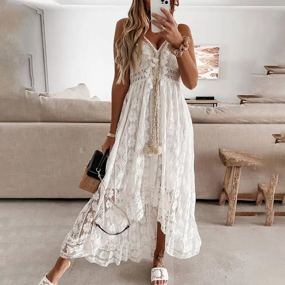 Zomerjurk voor Vrouw Zwart Wit Stijlvol Elegance - StudioMarella