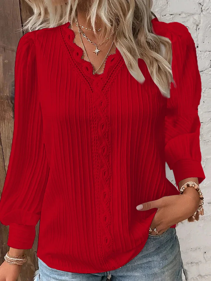 Dames Blouse Elegant Met Vrouwelijke Pasvorm