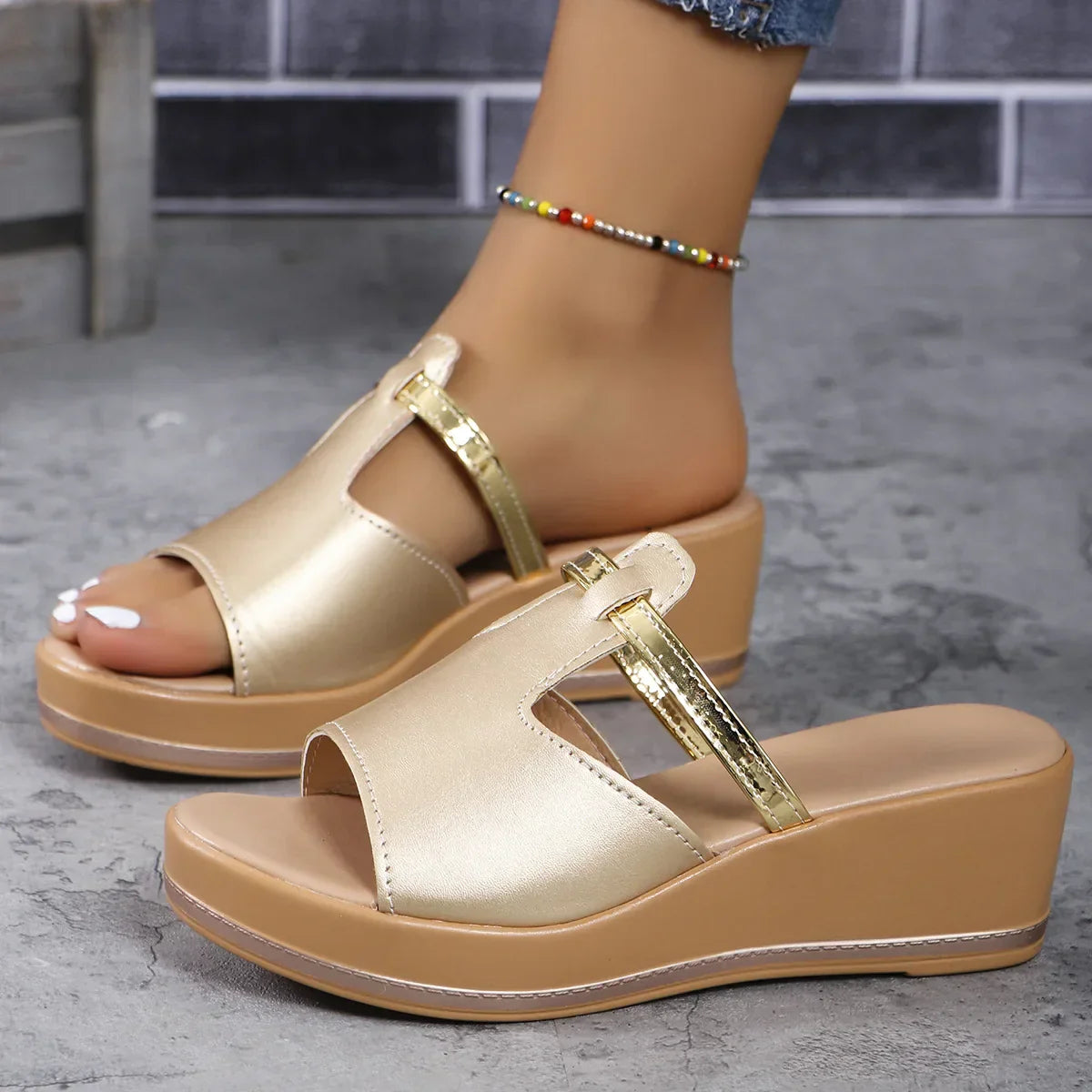 Zomer Wedge Sandalen Hoge Hak Comfortabel