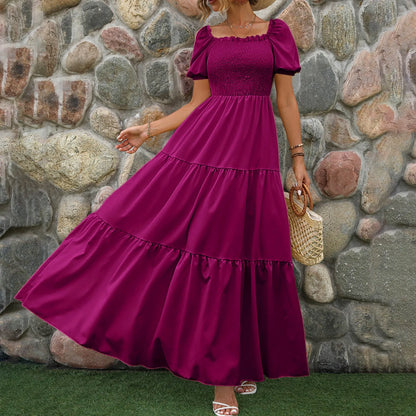 Lila Maxi Jurk met Lange Mouwen voor Vrouwen