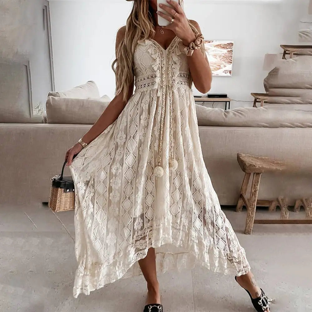 Zomerjurk voor Vrouw Zwart Wit Stijlvol Elegance