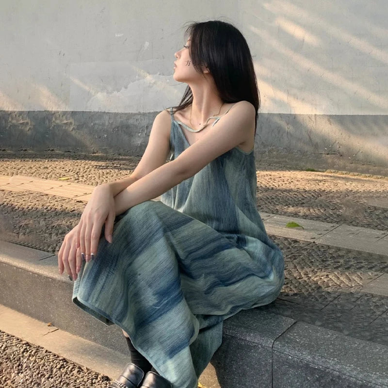 Kleurrijke Zomerjurk Tie-Dye Vrouwen Dress