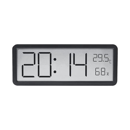 Digitale Wandklok met LED-Display – Temperatuur & Tijd – Modern Design – Wit & Zwart