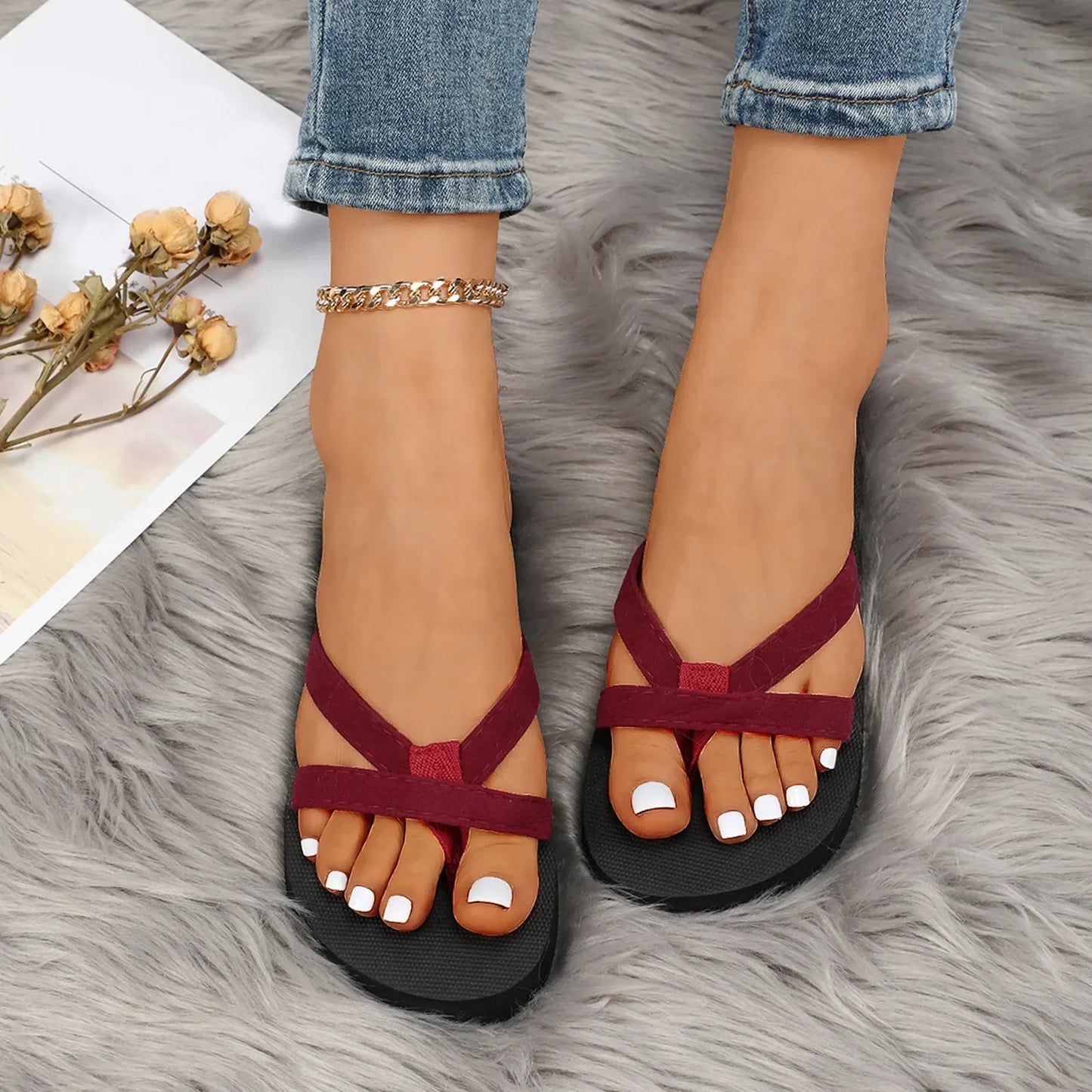 Zomer Slippers Open Teen Comfortabel en Chic